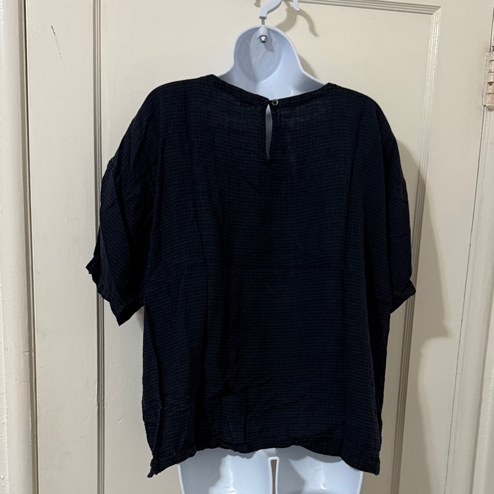 Eileen Fisher Linen Plaid Top - Picture 6 of 16